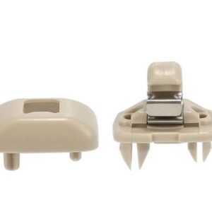 AUTOHAUX Beige Car Plastic Sun Visor Hook Clip Bracket Retainer for Audi A1 A3 A4 A5 Q3 Q5 S3 S4 S5 RS3 RS4 RS5